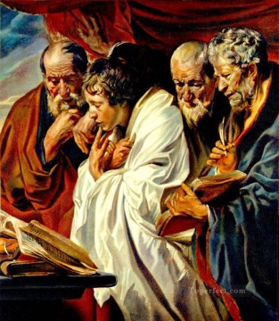  Eva Painting - The Four Evangelists Flemish Baroque Jacob Jordaens